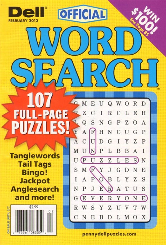 Dell Official Word Search Magazine Subscription Renewal Gift