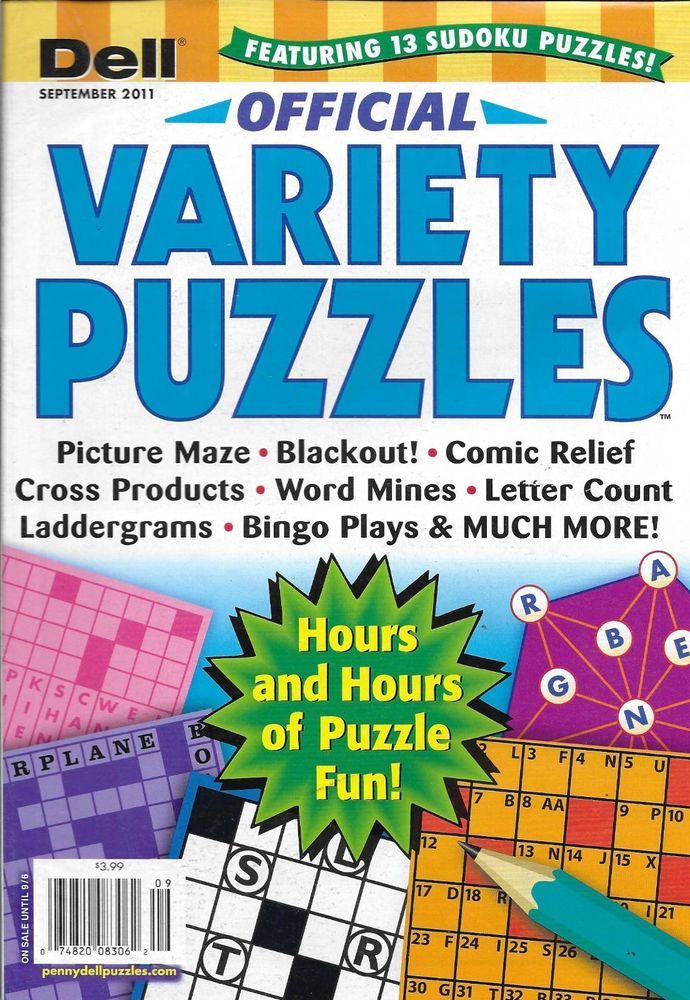 Dell Official Variety Puzzles Magazine Subscription Renewal Gift